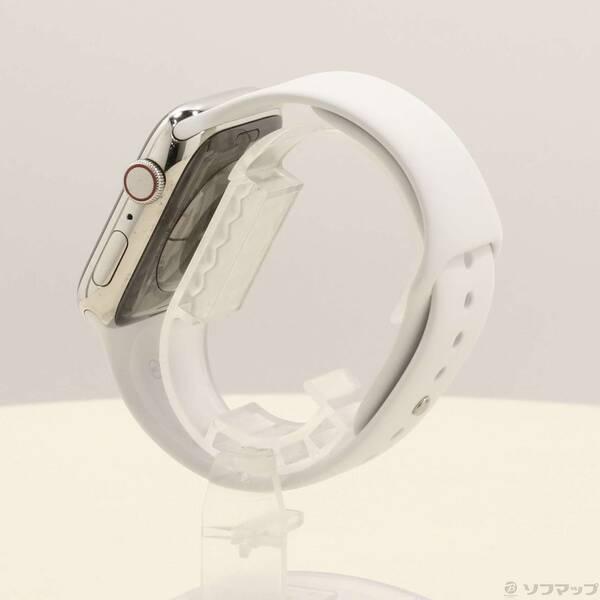 〔中古〕Apple(アップル) Apple Watch Series 6 GPS + Cellular 44mm シルバーステンレススチールケース ホワイトスポーツバンド〔377-ud〕 |  | 01