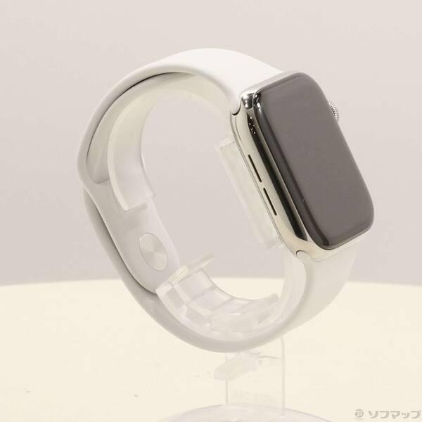 〔中古〕Apple(アップル) Apple Watch Series 6 GPS + Cellular 44mm シルバーステンレススチールケース ホワイトスポーツバンド〔377-ud〕 |  | 03
