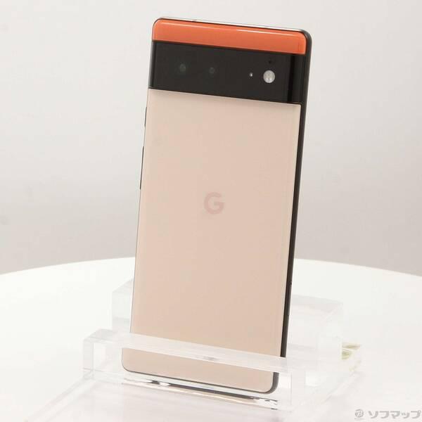 〔中古〕GOOGLE(グーグル) Google Pixel 6 128GB カインダコラル GA02910 au SIMフリー〔349-ud〕 | 