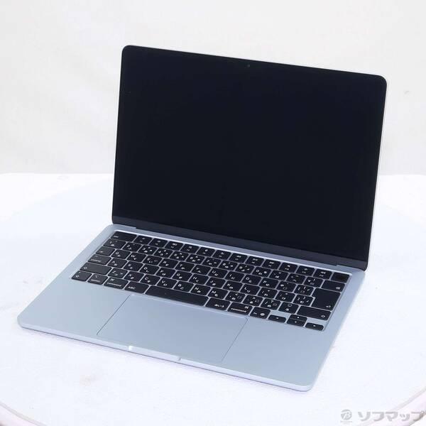 〔中古〕〔展示品〕 MacBook Air 13.6-inch Early-2025 MC6T4J／A Apple M4 10コアCPU_8コアGPU 16GB SSD256GB スカイブルー 〔26.3 Tahoe〕〔262-ud〕 | 