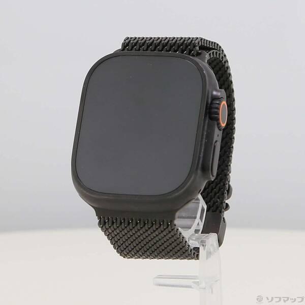 〔中古〕Apple(アップル) Apple Watch Ultra 3 GPS + Cellular 49mm ブラックチタニウムケース ブラックチタニウムミラネーゼループ〔297-ud〕 | 