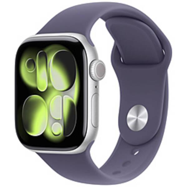 〔中古〕Apple(アップル) Apple Watch Series 11 GPS 42mm シルバーアルミニウムケース パープルフォグスポーツバンド〔349-ud〕 | 