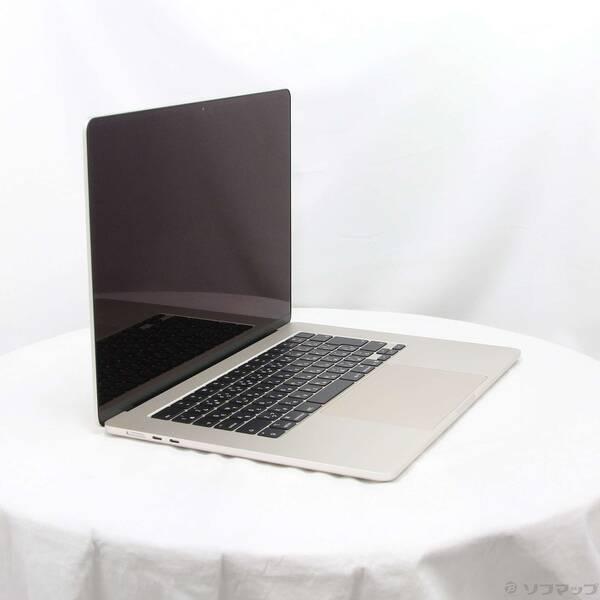 〔中古〕〔展示品〕 MacBook Air 15.3-inch Early-2025 MC6K4J／A Apple M4 10コアCPU_10コアGPU 24GB SSD512GB スターライト 〔26.3 Tahoe〕〔262-ud〕 |  | 03