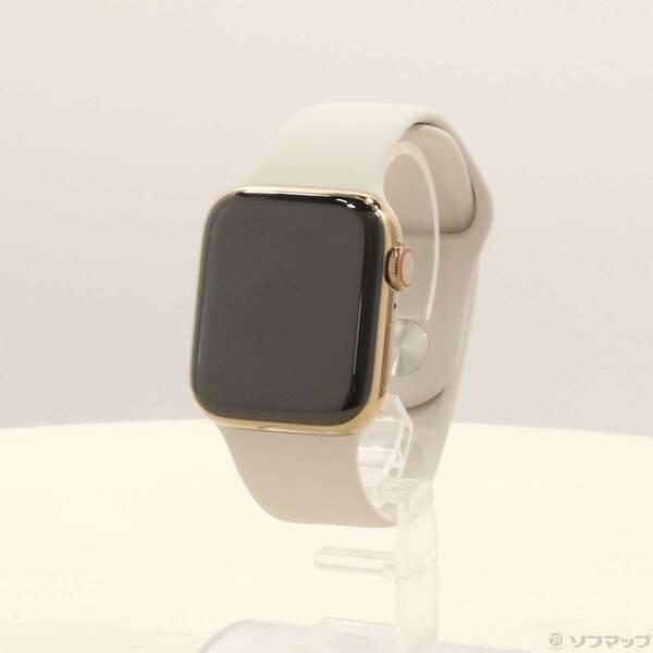〔中古〕Apple(アップル) Apple Watch Series 5 GPS + Cellular 40mm ゴールドステンレススチールケース ストーンスポーツバンド〔198-ud〕 | 