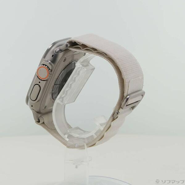 〔中古〕Apple(アップル) Apple Watch Ultra GPS + Cellular 49mm チタニウムケース スターライトアルパインループ〔198-ud〕 |  | 01