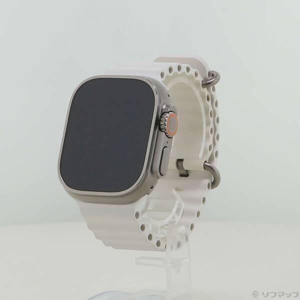 〔中古〕Apple(アップル) Apple Watch Ultra GPS + Cellular 49mm チタニウムケース ホワイトオーシャンバンド〔198-ud〕 | 