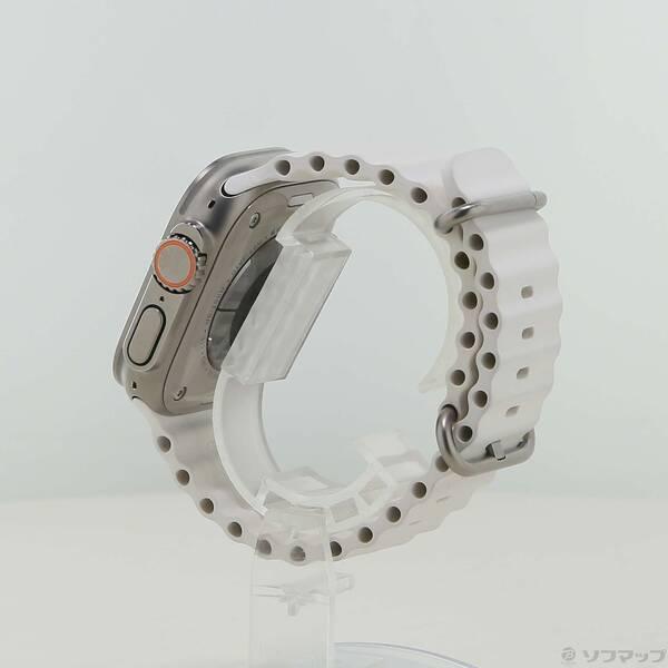 〔中古〕Apple(アップル) Apple Watch Ultra GPS + Cellular 49mm チタニウムケース ホワイトオーシャンバンド〔198-ud〕 |  | 01