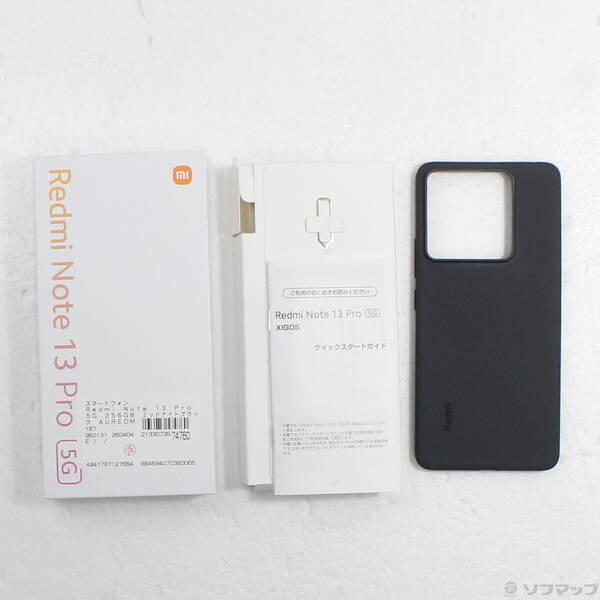 〔中古〕Xiaomi(シャオミ) Redmi Note 13 Pro 5G 256GB ミッドナイトブラック AUREDMIN13P5G au SIMフリー〔262-ud〕 |  | 04