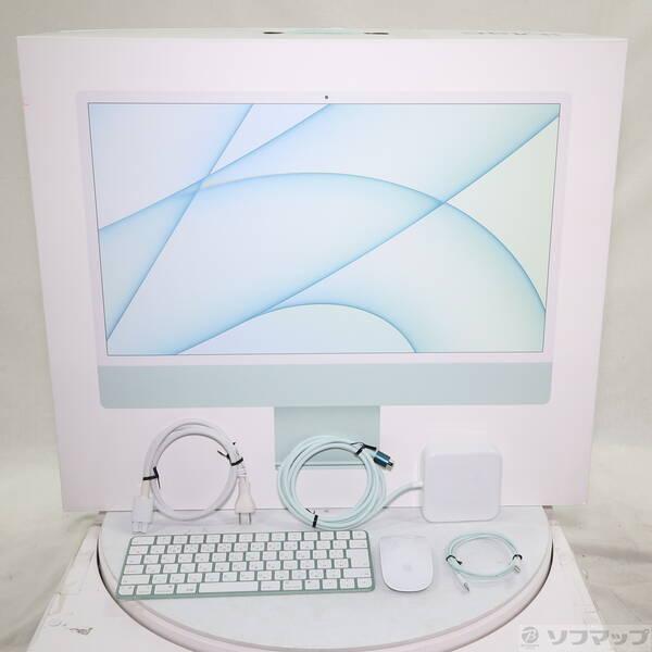 〔中古〕Apple(アップル) iMac 24-inch Mid-2021 MJV83J／A Apple M1 8コアCPU_7コアGPU 8GB SSD256GB グリーン 〔26.3 Tahoe〕〔348-ud〕 |  | 04