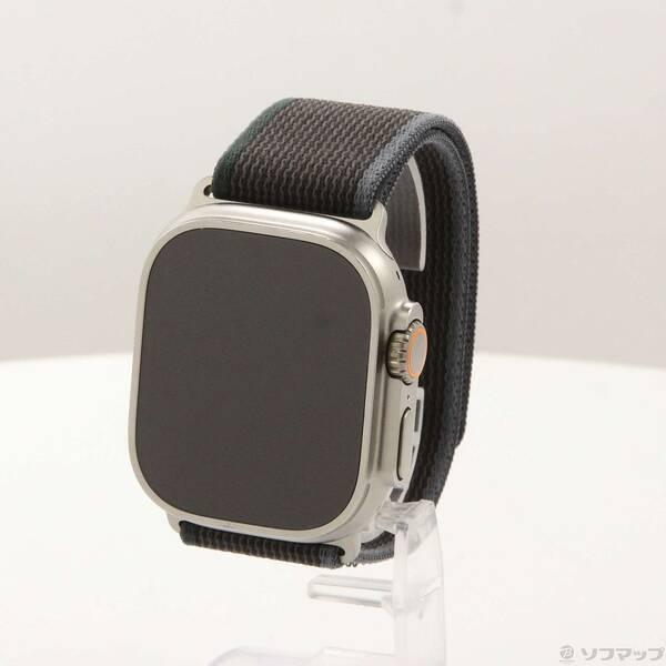 〔中古〕Apple(アップル) Apple Watch Ultra 2 GPS + Cellular 49mm チタニウムケース ブルー／ブラックトレイルループ〔198-ud〕 | 