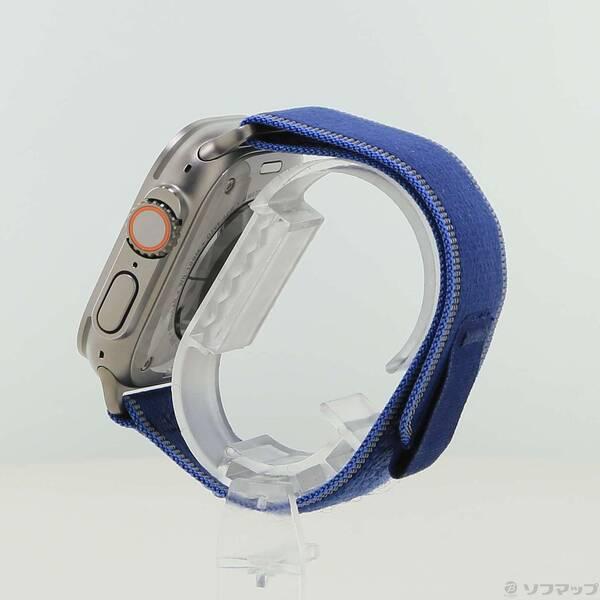 〔中古〕Apple(アップル) Apple Watch Ultra 3 GPS + Cellular 49mm ナチュラルチタニウムケース ブライトブルートレイルループ〔377-ud〕の画像
