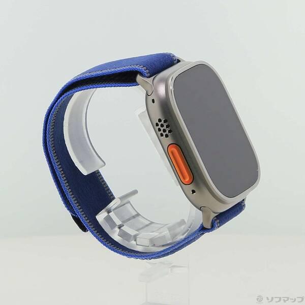 〔中古〕Apple(アップル) Apple Watch Ultra 3 GPS + Cellular 49mm ナチュラルチタニウムケース ブライトブルートレイルループ〔377-ud〕の画像
