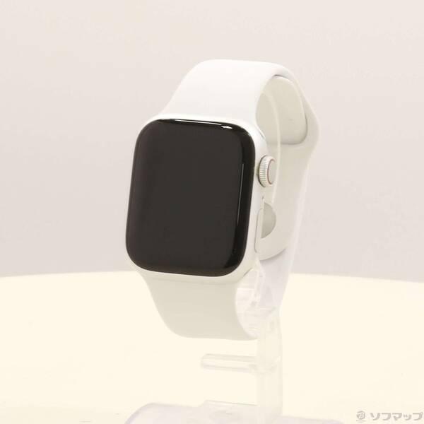 〔中古〕Apple(アップル) Apple Watch Series 8 GPS + Cellular 41mm シルバーアルミニウムケース ホワイトスポーツバンド〔198-ud〕 | 