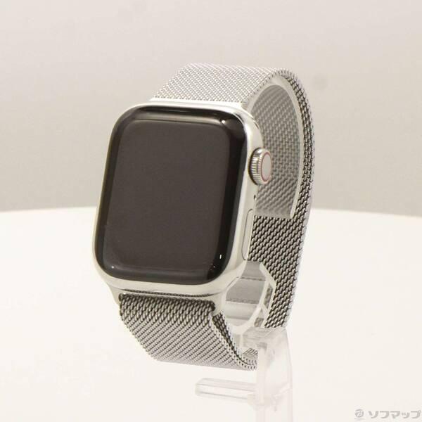 〔中古〕Apple(アップル) Apple Watch Series 7 GPS + Cellular 41mm シルバーステンレススチールケース シルバーミラネーゼループ〔344-ud〕 | 