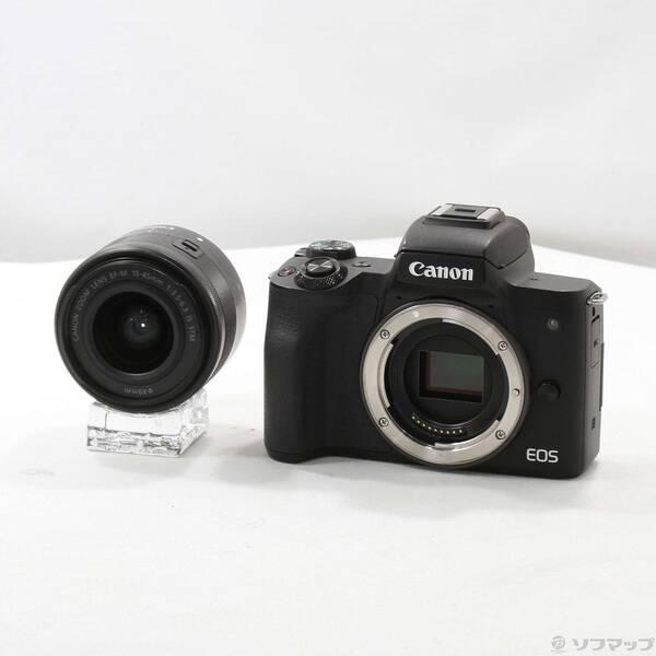 〔中古〕Canon(キヤノン) EOS Kiss M EF-M15-45 IS STM レンズキット ブラック〔349-ud〕 | 