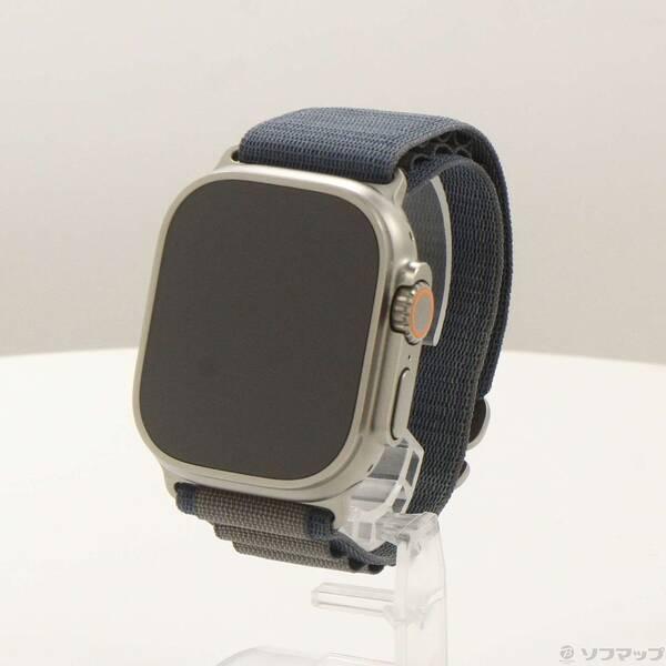 〔中古〕Apple(アップル) Apple Watch Ultra 2 GPS + Cellular 49mm チタニウムケース ブルーアルパインループ〔258-ud〕 | 