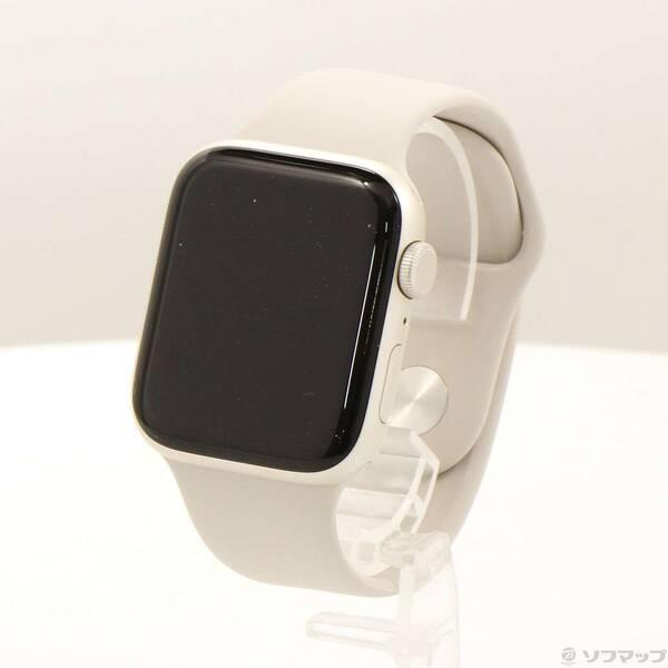 〔中古〕Apple(アップル) Apple Watch SE 第2世代 GPS 44mm スターライトアルミニウムケース スターライトスポーツバンド〔258-ud〕 | 