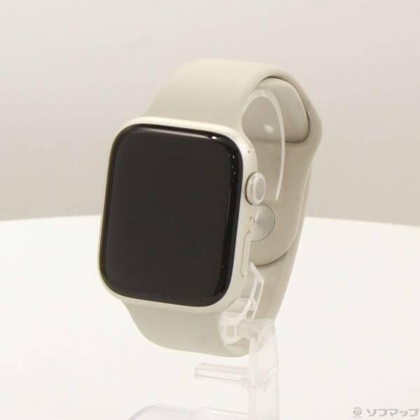 〔中古〕Apple(アップル) Apple Watch Series 7 GPS 45mm スターライトアルミニウムケース スターライトスポーツバンド〔198-ud〕 | 