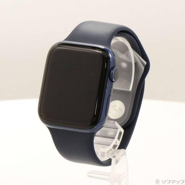 〔中古〕Apple(アップル) Apple Watch Series 6 GPS 44mm ブルーアルミニウムケース ディープネイビースポーツバンド〔352-ud〕 | 