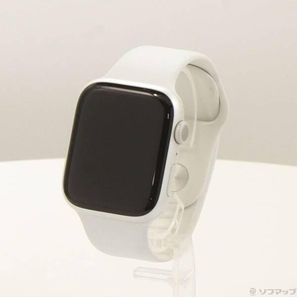 〔中古〕Apple(アップル) Apple Watch Series 8 GPS 45mm シルバーアルミニウムケース ホワイトスポーツバンド〔344-ud〕 | 