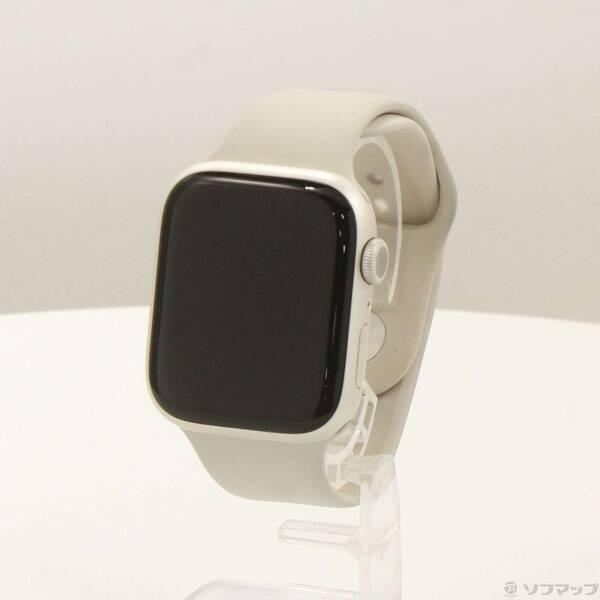 〔中古〕Apple(アップル) Apple Watch Series 7 GPS 45mm スターライトアルミニウムケース スターライトスポーツバンド〔377-ud〕 | 