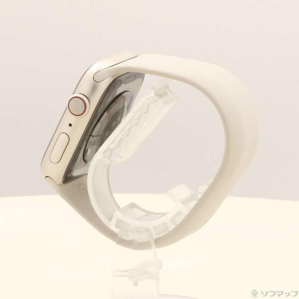 〔中古〕Apple(アップル) Apple Watch Series 9 GPS + Cellular 45mm スターライトアルミニウムケース スターライトソロループ〔198-ud〕 |  | 01