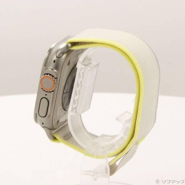 〔中古〕Apple(アップル) Apple Watch Ultra GPS + Cellular 49mm チタニウムケース イエロー／ベージュトレイルループ〔198-ud〕 |  | 01