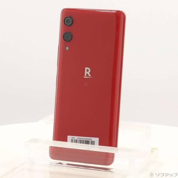 〔中古〕楽天モバイル Rakuten Hand 64GB クリムゾンレッド P710 楽天 SIMフリー〔297-ud〕 | 