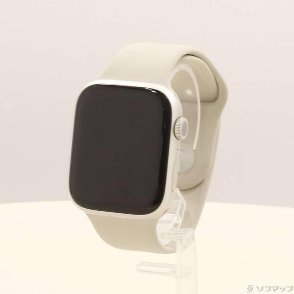 〔中古〕Apple(アップル) Apple Watch Series 7 GPS 45mm スターライトアルミニウムケース スターライトスポーツバンド〔251-ud〕 | 