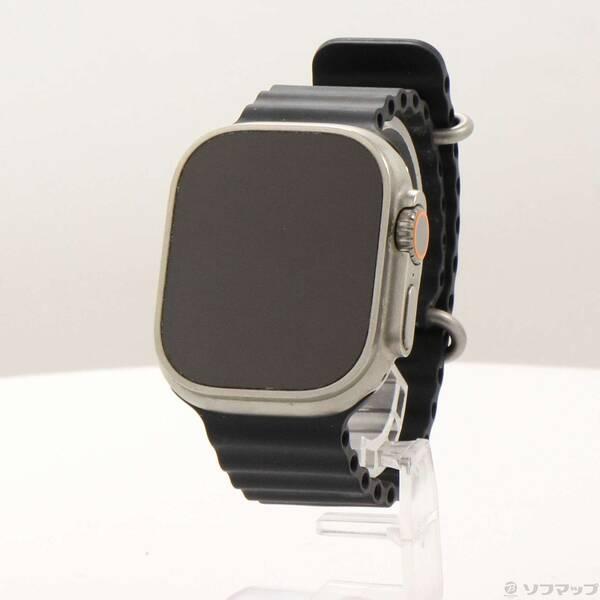 〔中古〕Apple(アップル) Apple Watch Ultra GPS + Cellular 49mm チタニウムケース ミッドナイトオーシャンバンド〔262-ud〕 | 