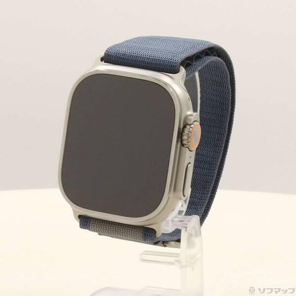 〔中古〕Apple(アップル) Apple Watch Ultra 2 GPS + Cellular 49mm チタニウムケース ブルーアルパインループ〔377-ud〕 | 