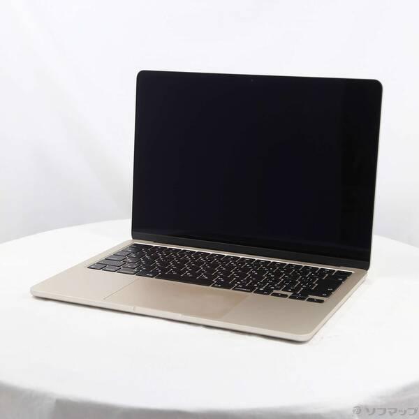 〔中古〕Apple(アップル) MacBook Air 13.6-inch Late-2024 MC8J4J／A Apple M3 8コアCPU_8コアGPU 16GB SSD256GB スターライト 〔26.3 Tahoe〕〔198-ud〕 | 