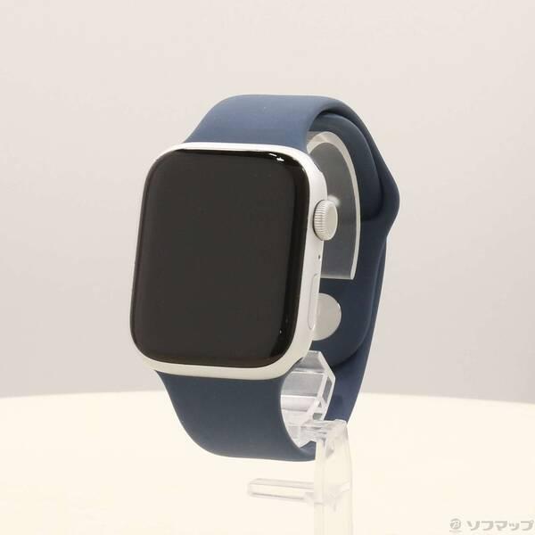 〔中古〕Apple(アップル) Apple Watch Series 9 GPS 45mm シルバーアルミニウムケース ストームブルースポーツバンド〔352-ud〕 | 