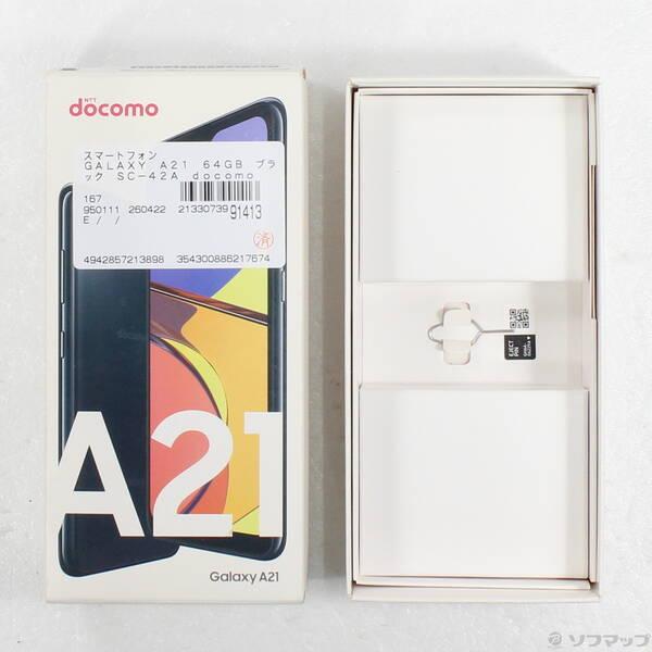 〔中古〕SAMSUNG(サムスン) GALAXY A21 64GB ブラック SC-42A docomoロック解除SIMフリー〔305-ud〕 |  | 04