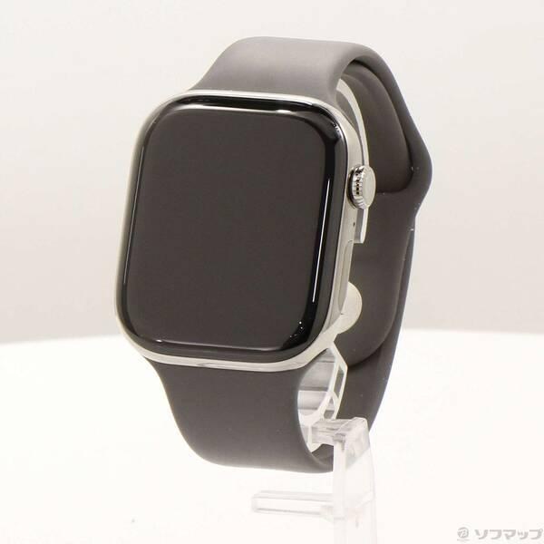 〔中古〕Apple(アップル) Apple Watch Series 11 GPS + Cellular 46mm ナチュラルチタニウムケース ストーングレイスポーツバンド〔377-ud〕 | 