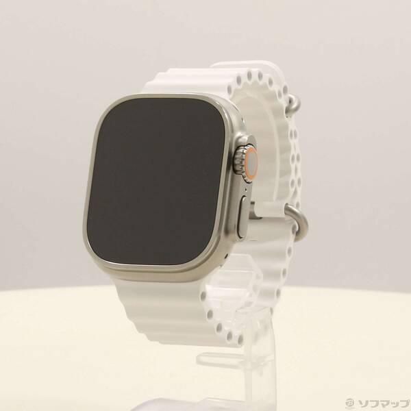 〔中古〕Apple(アップル) Apple Watch Ultra GPS + Cellular 49mm チタニウムケース ホワイトオーシャンバンド〔305-ud〕 | 