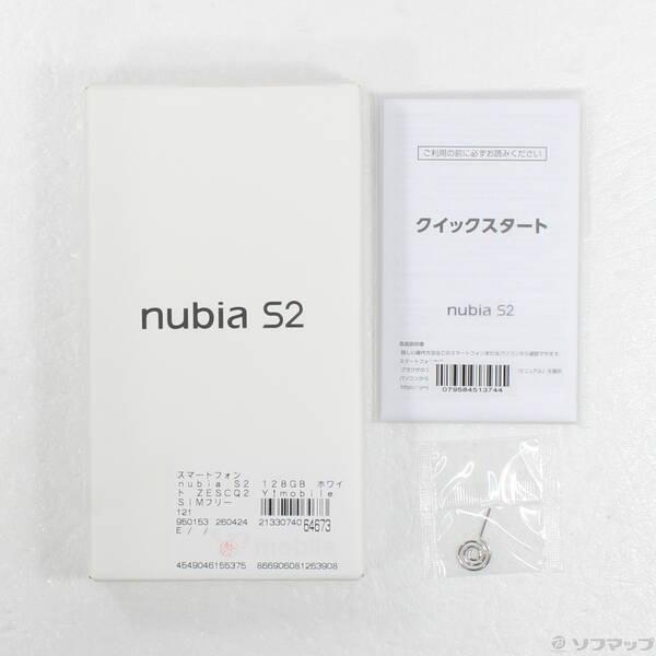 中古〕ZTE nubia S2 128GB ホワイト ZESCQ2 Y!mobile SIMフリー〔349