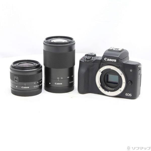 〔中古〕Canon(キヤノン) EOS Kiss M2 ダブルズームキット ブラック〔251-ud〕 | 