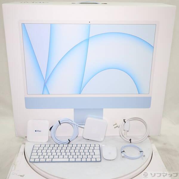 〔中古〕Apple(アップル) iMac 24-inch Mid-2021 MJV93J／A Apple M1 8コアCPU_7コアGPU 8GB SSD256GB ブルー 〔26.3 Tahoe〕〔377-ud〕 |  | 04