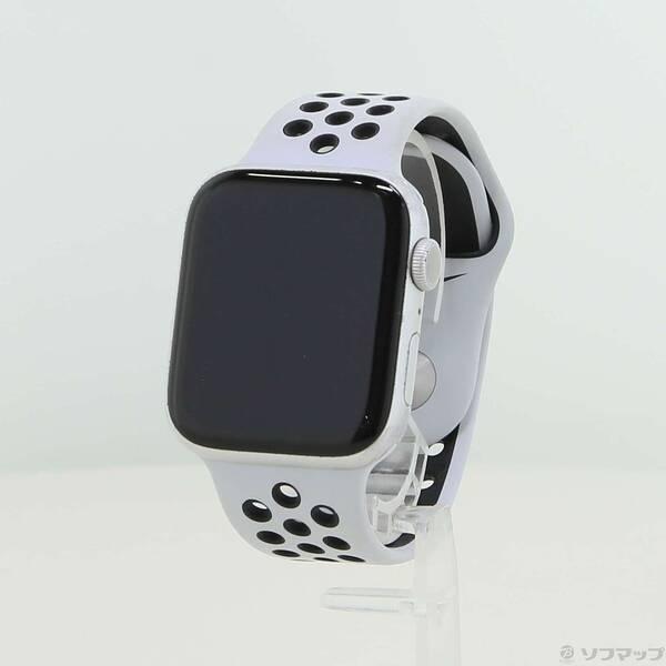〔中古〕Apple(アップル) Apple Watch Series 6 Nike GPS 44mm シルバーアルミニウムケース ピュアプラチナム／ブラックNikeスポーツバンド〔377-ud〕 | 