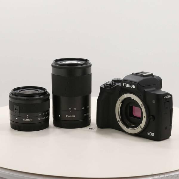 〔中古〕Canon(キヤノン) EOS Kiss M ダブルズームキット ブラック〔258-ud〕 | 