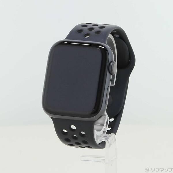 〔中古〕Apple(アップル) Apple Watch Series 4 Nike+ GPS 44mm スペースグレイアルミニウムケース アンスラサイト／ブラックNikeスポーツバンド〔247-ud〕 | 