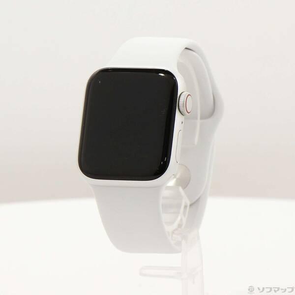 〔中古〕Apple(アップル) Apple Watch SE 第2世代 GPS + Cellular 40mm シルバーアルミニウムケース ホワイトスポーツバンド〔251-ud〕 | 