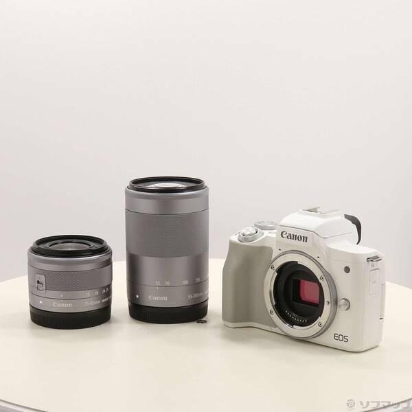 〔中古〕Canon(キヤノン) EOS Kiss M2 ダブルズームキット ホワイト〔262-ud〕 | 