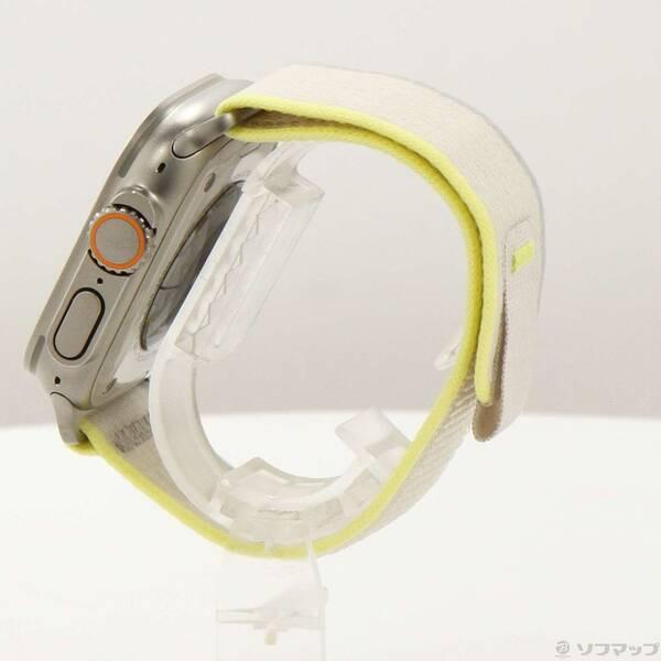 〔中古〕Apple(アップル) Apple Watch Ultra GPS + Cellular 49mm チタニウムケース イエロー／ベージュトレイルループ〔262-ud〕 |  | 01