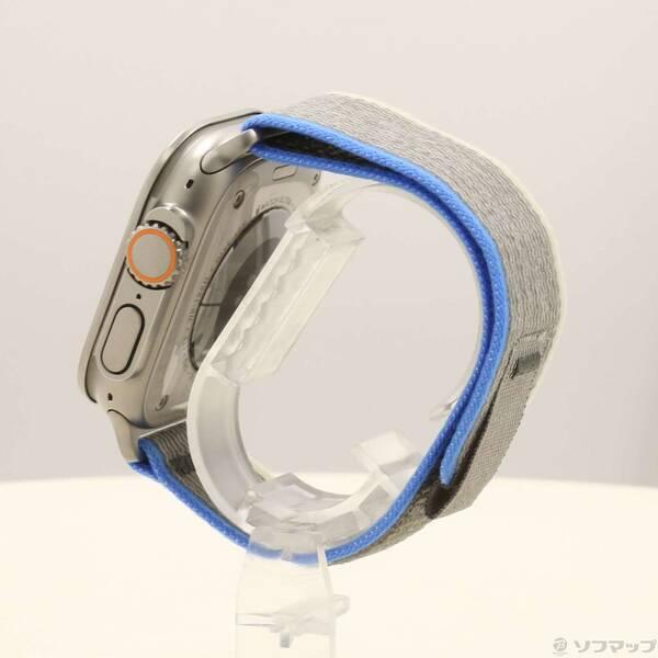 〔中古〕Apple(アップル) Apple Watch Ultra GPS + Cellular 49mm チタニウムケース ブルー／グレイトレイルループ〔262-ud〕 |  | 01