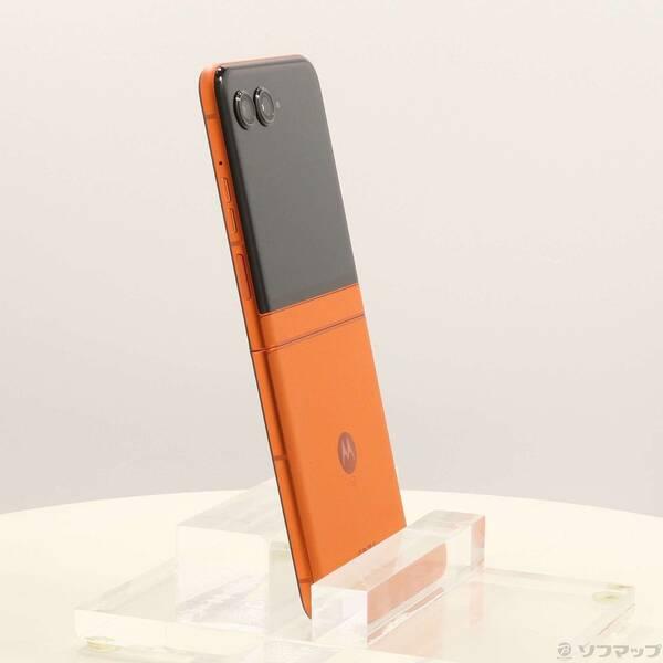 【新品未使用】motorola razr 50s スプリッツオレンジ 中古〕Motorola(モトローラ) motorola razr 50s 256GB スプリッツ