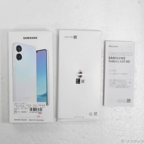 〔中古〕SAMSUNG(サムスン) Galaxy A25 5G 64GB ライトブルー SC-53F docomo SIMフリー〔377-ud〕 |  | 04