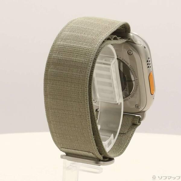 〔中古〕Apple(アップル) Apple Watch Ultra 2 GPS + Cellular 49mm チタニウムケース オリーブアルパインループ〔262-ud〕 |  | 02