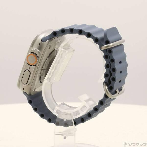 〔中古〕Apple(アップル) Apple Watch Ultra 3 GPS + Cellular 49mm ナチュラルチタニウムケース アンカーブルーオーシャンバンド〔344-ud〕 |  | 01